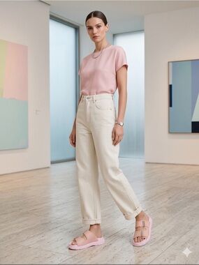 Alexander McQueen Peach to Pink Ombre Jelly Slide Sandals